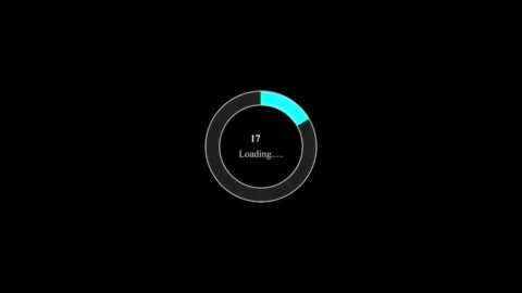 New circle loading icon animation on screen. Stock Footage 332959377