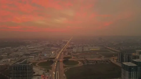 The New City Sunset Vídeo Stock 174334888