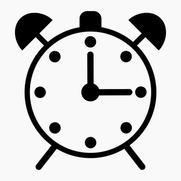 New classic alarm clock. Stock Illustration