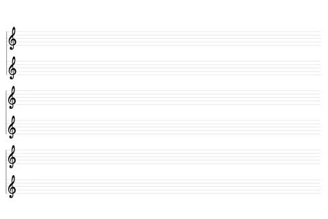 New clean abstract single print pad element for musicnotes stave notation. Illustrazione stock