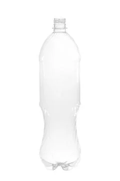 New, clean, empty plastic bottle on white background Stock-Fotos