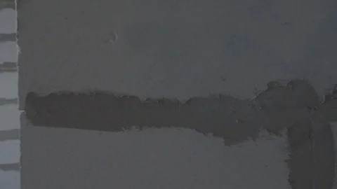New Clean White Room Construction in the Building House Stock Footage 71247458