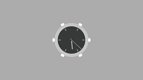 New Clock icon ,arrow rotted fast spanning 12 hours in the circle .on the b.. 스톡 동영상 332959869