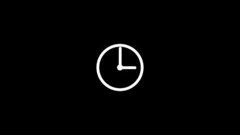 New Clock icon ,arrow rotted fast spanning 12 hours in the circle .on the b.. Vídeo Stock 332959875