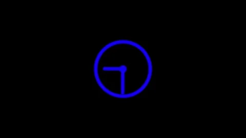 New Clock icon ,arrow rotted fast spanning 12 hours in the circle .on the b.. Vídeo Stock 332959878