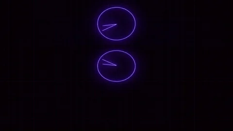 New Clock icon ,arrow rotted fast spanning 12 hours in the circle .on the b.. Stock Footage 332959921