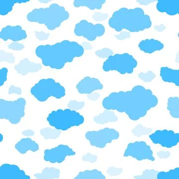 New clouds seamless pattern Stock Illustration