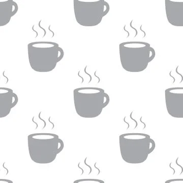 New Coffee seamless pattern Stockillustratie
