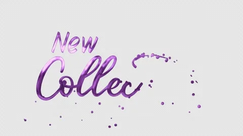 New Collection Handwriting Animation Deep Lilac 4K Transparent Background Stock Footage 340829235