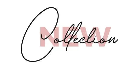 New collection text on white background.. Modern brush calligraphy. Vector Stock Illustration