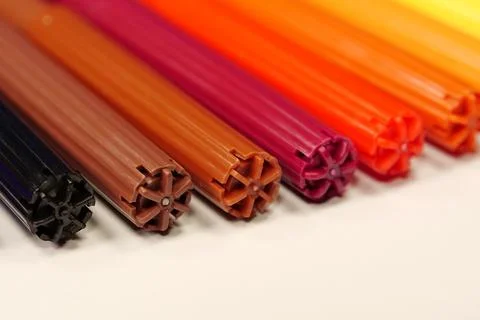New colored plastic felt-tip pens Foto stock