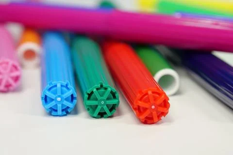 New colored plastic felt-tip pens 写真素材