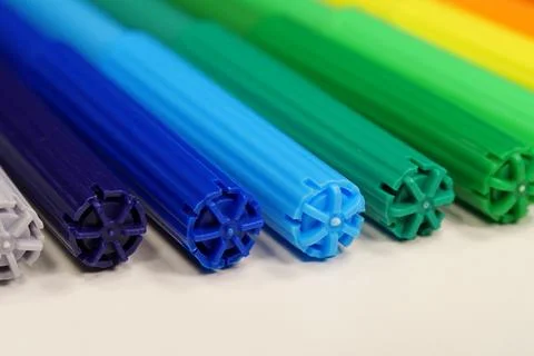New colored plastic felt-tip pens Фото