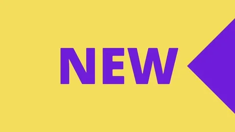 New Comer greeting text purple color cool typography effect Video stock 121942252