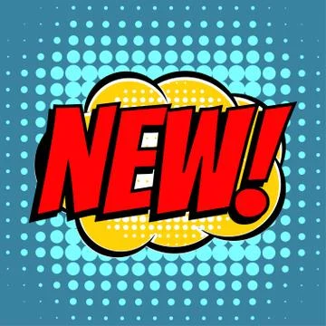 New comic book bubble text retro style Illustrazione stock