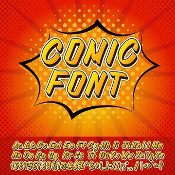 New comics style alphabet Stock-Illustration