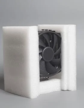 New Computer fan processor cooler with foam polystyrene 写真素材