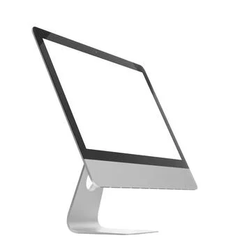 New computer isolated on white. Modern technology Stock Photos