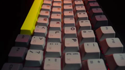 New computer keyboard with button Video stock 330339224