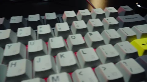 New computer keyboard with button Video stock 330339226