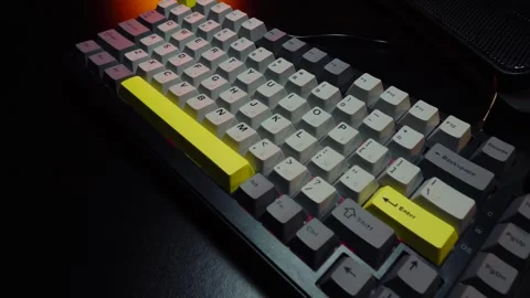 New computer keyboard with button 스톡 동영상 330339255