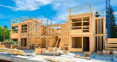 New condo building construction in progress. Stock Photos