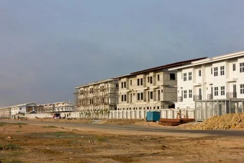 The new condo development construction Stock Photos