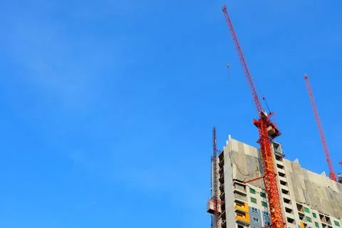 New Condominium Under Construction. Stock Photos