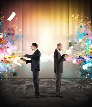 New connections with technology Stock Photos