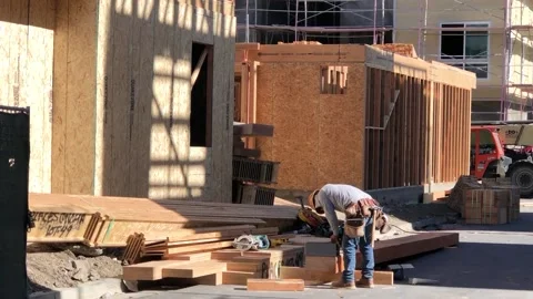 New construction builders 2 库存影片 154383214