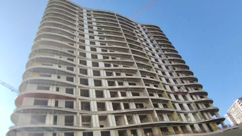 New Construction Building Under Progress Stock Footage 297108895