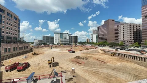 New Construction Foundation Time-lapse Stock Footage 341695585