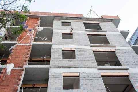 A New Construction - Front View Stock Photos