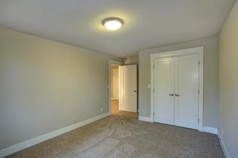 New construction home interior features Empty room with pale green walls pain Stock Photos