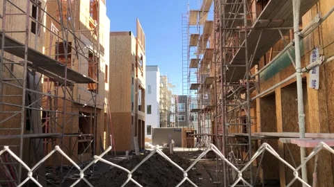 New construction jib up-down 库存影片 154383234