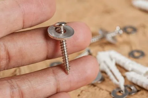 New construction screw Stock Photos