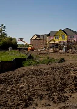 New Construction in Suburb Stock Photos