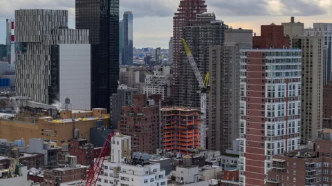 New Construction Timelapse Zoom In Stock Footage 260993584