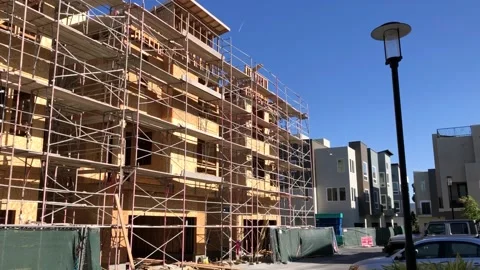 New construction wide 4 库存影片 154383236