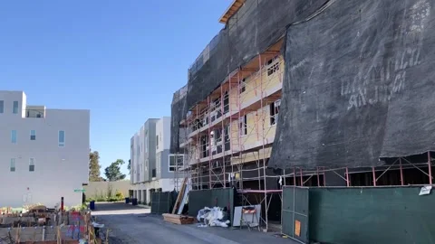 New construction wide 5 库存影片 154383241