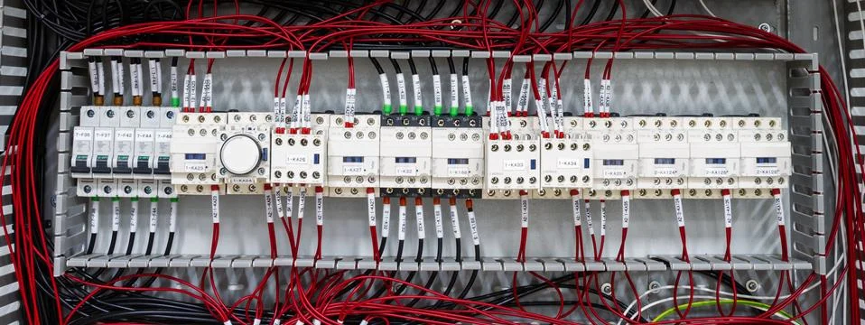 New control panel wiring Stock Photos