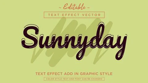 New cool text effect style vector fully editable Illustrazione stock