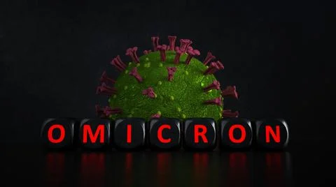 New Corona Virus Omicron Stock Illustration