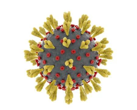 New coronavirus causing covid-19 isolated on white background. Stock Illustration