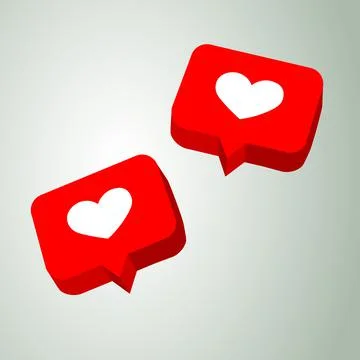 New Counter Notification Icon. Icon 1 like. Heart icon. Social media like Stock Illustration