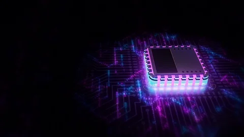New CPU on Electronic Board Stock Footage 120360270