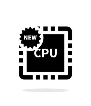 New CPU simple icon on white background Stock Illustration