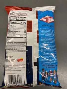 New Cracker Jill candy corn by Frito Lay nutrition label Stock Photos