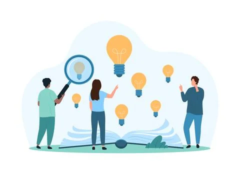 New creative idea research during study, knowledge of energy and wisdom of tiny 스톡 일러스트