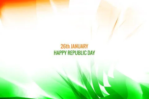 New creative indian flag wavy stylish Indian republic day background design Stockillustratie